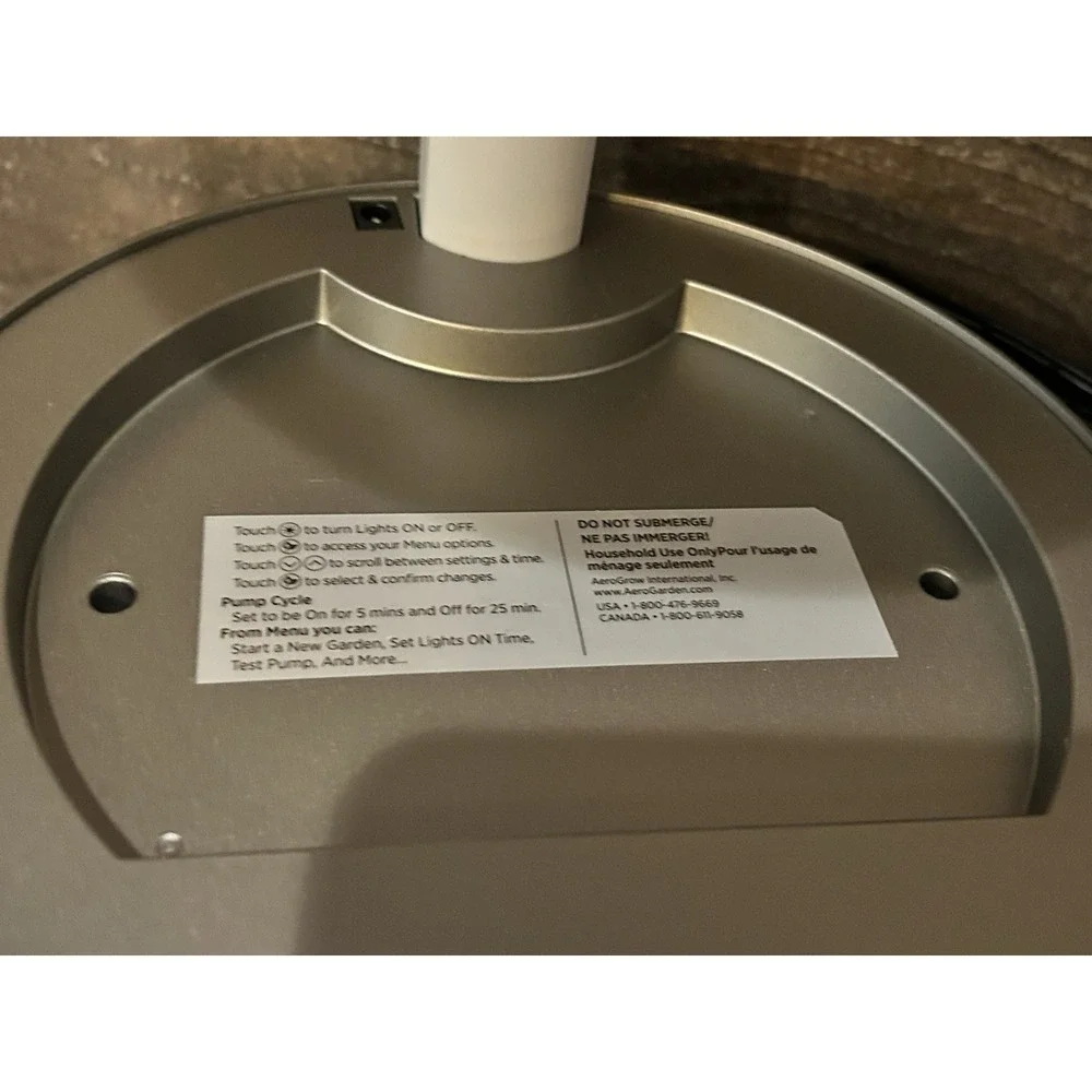 AeroGarden Harvest Elite 360 Garden, Stainless Steel 100693-BSS EUC Works